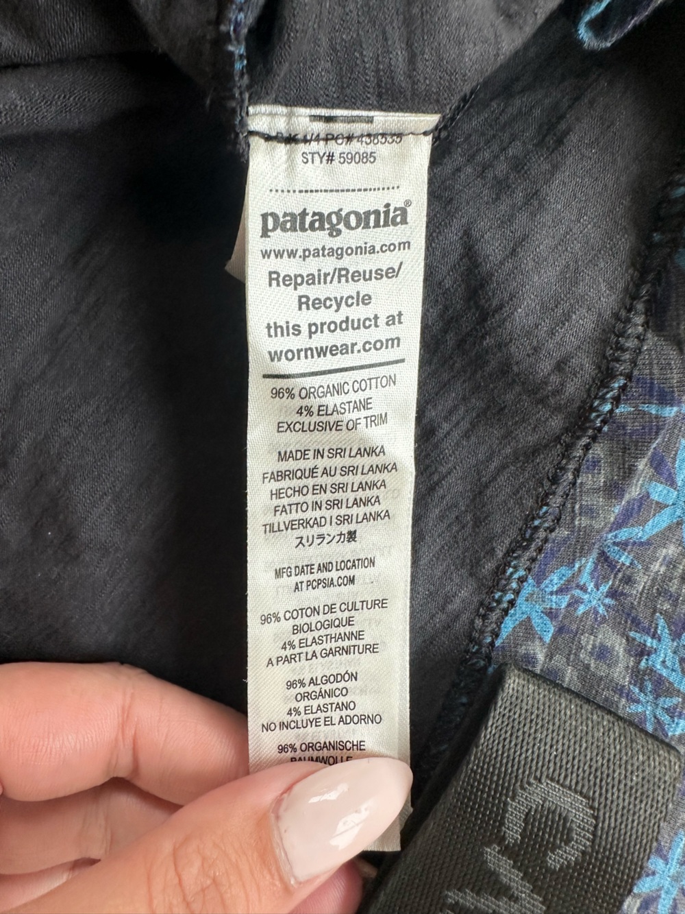 Patagonia Blue Floral Amber Dawn Dress - Picture 3 of 4